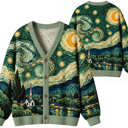 Chaotic Club Starry Night Sky Knit Cardigan