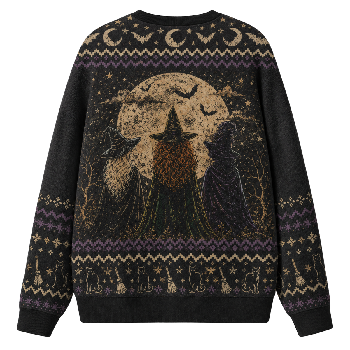 Chaotic Club Witch Sisters Halloween Ugly Sweatshirt