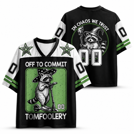 ChaoticClub Off To Commit Tomfoolery Raccoon Mesh Jersey