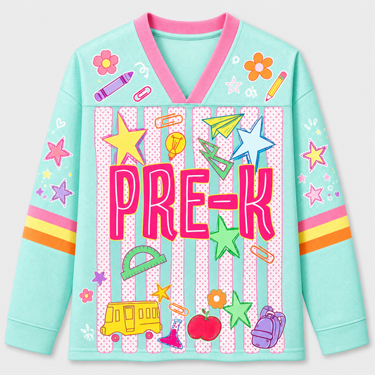 Chaotic Club Striped Custom Back To School Love Long Sleeve Jersey