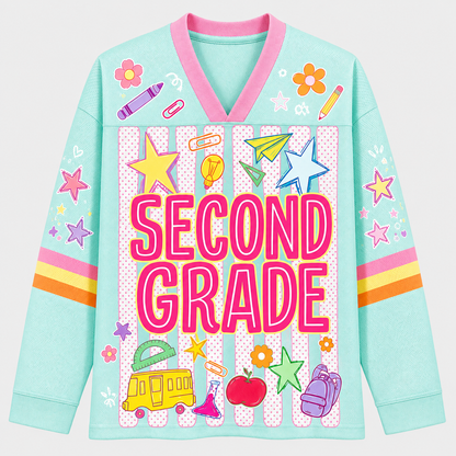 Chaotic Club Striped Custom Back To School Love Long Sleeve Jersey