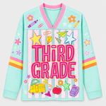 Chaotic Club Striped Custom Back To School Love Long Sleeve Jersey