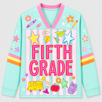 Chaotic Club Striped Custom Back To School Love Long Sleeve Jersey