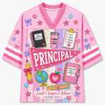 Chaotic Club Preppy Back To School Teacher Pennant Flag Mesh Jersey