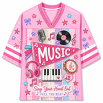 Chaotic Club Preppy Back To School Teacher Pennant Flag Mesh Jersey