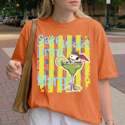 ChaoticClub Save Water Drink Margs Neon T-Shirt