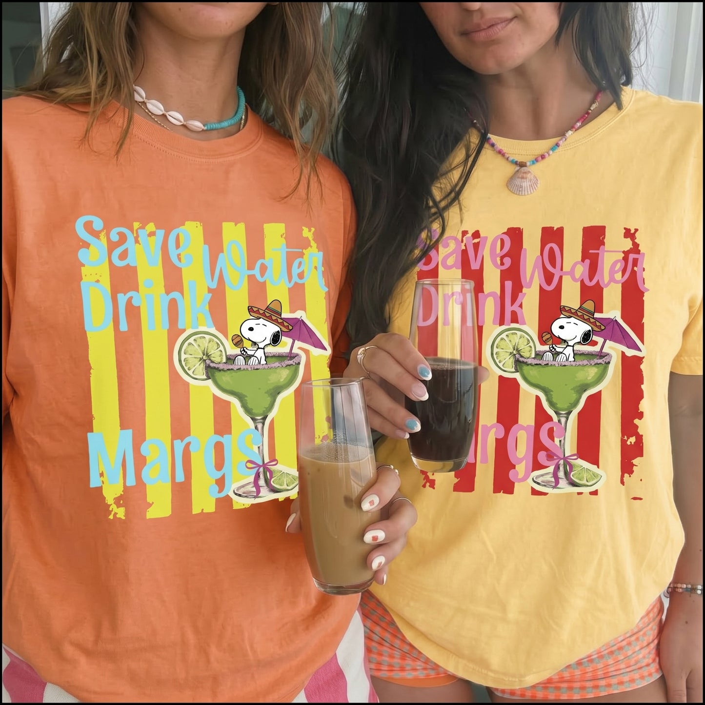 ChaoticClub Save Water Drink Margs Neon T-Shirt