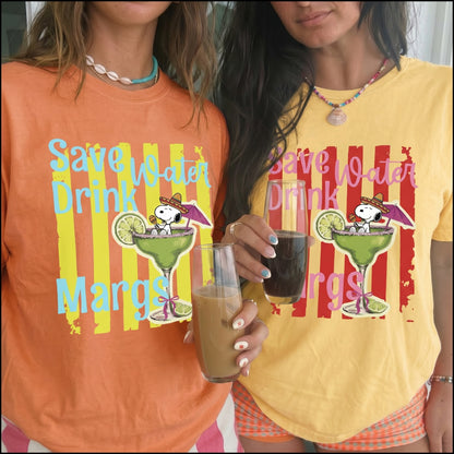 ChaoticClub Save Water Drink Margs Neon T-Shirt