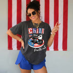 ChaoticClub Chill The Fourth Out Eagle Washed T-Shirt