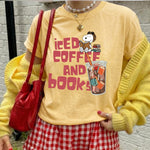 ChaoticClub Summer Ice Coffee And Books Neon T-shirt