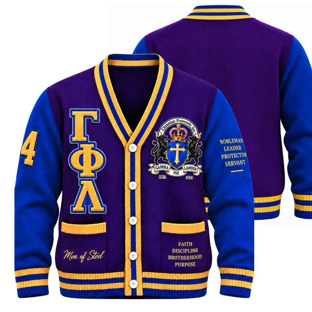 Chaotic Club GAMMA PHI LAMBDA CHRISTIAN FRATERNITY Cardigan