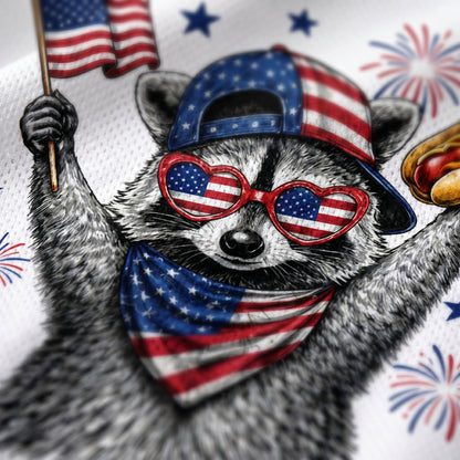 ChaoticClub USA Feral & Free Patriotic Raccoon Mesh Jersey