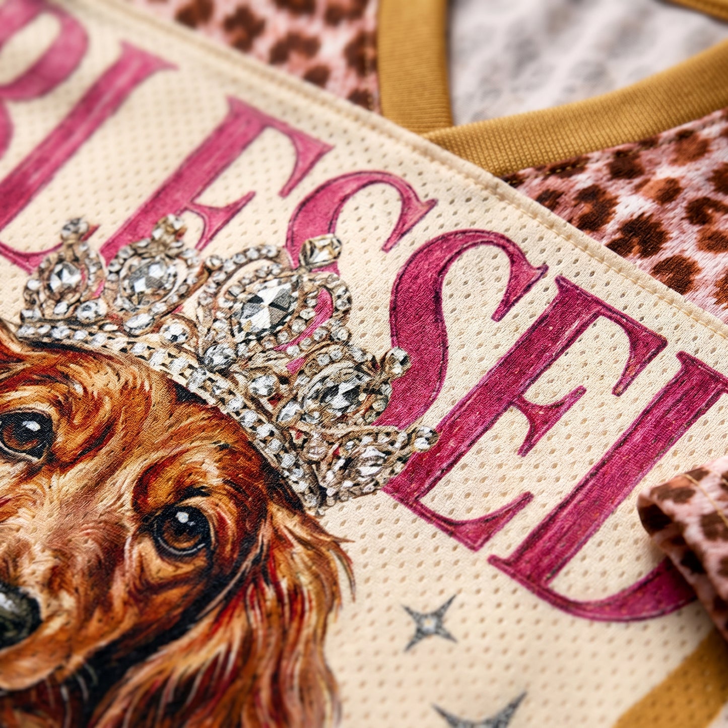 ChaoticClub  Blessed Glam Dachshund  Leopard Mesh Jersey