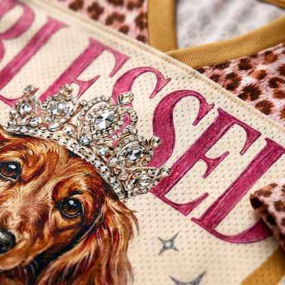 ChaoticClub  Blessed Glam Dachshund  Leopard Mesh Jersey