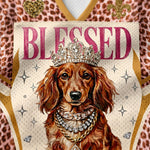 ChaoticClub  Blessed Glam Dachshund  Leopard Mesh Jersey