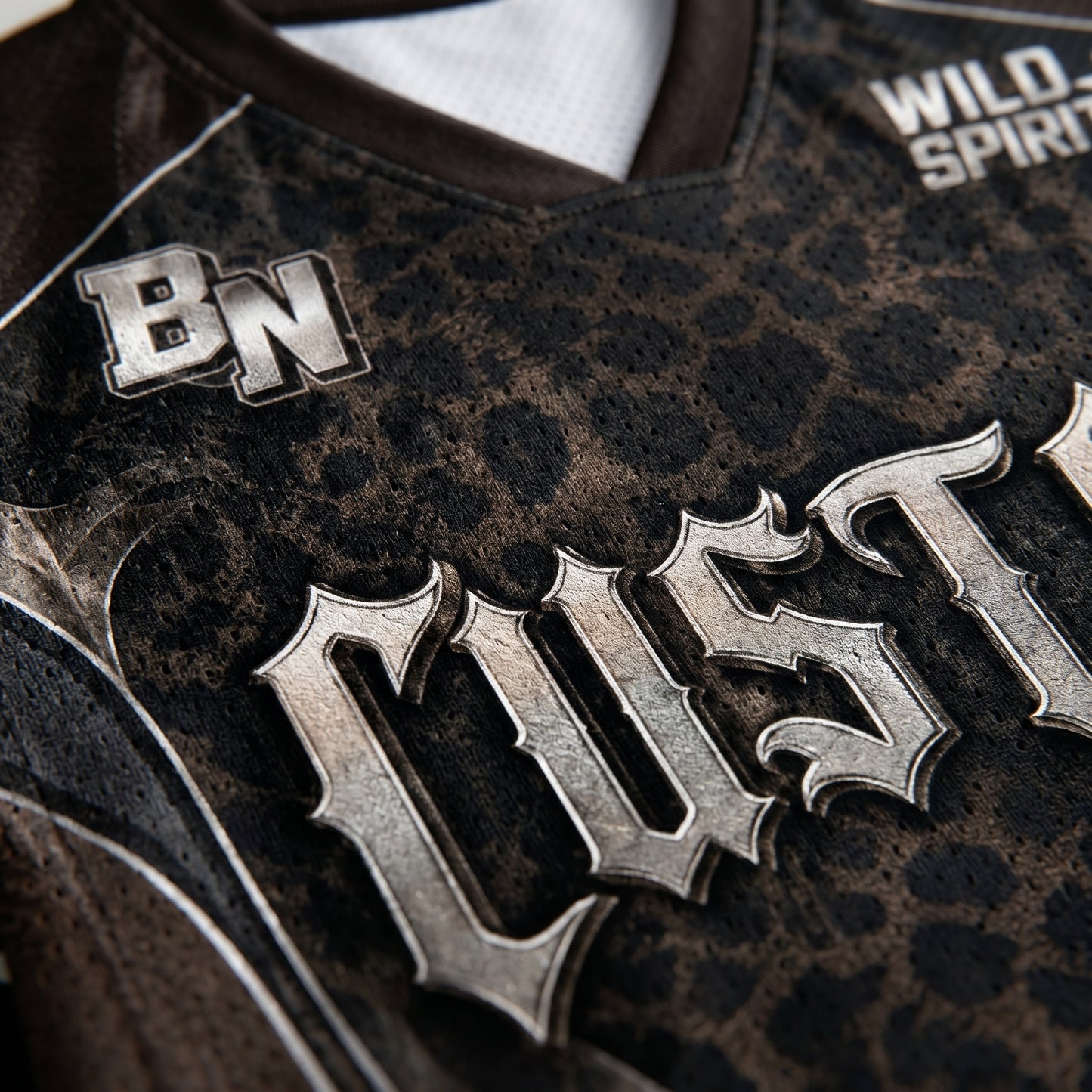 ChaoticClub Vintage Leopard Personalized Mesh Jersey
