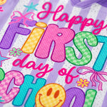 ChaoticClub Striped Neon Happy First Day of School Mesh Jersey
