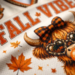ChaoticClub Highland Cow Fall Bow Brushstroke Mesh Jersey