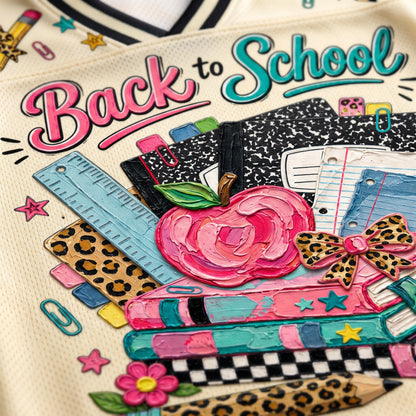 ChaoticClub Coquette Back To School Leopard Mesh Jersey