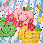 ChaoticClub Preppy Back to School Smiley Apple Mesh Jersey