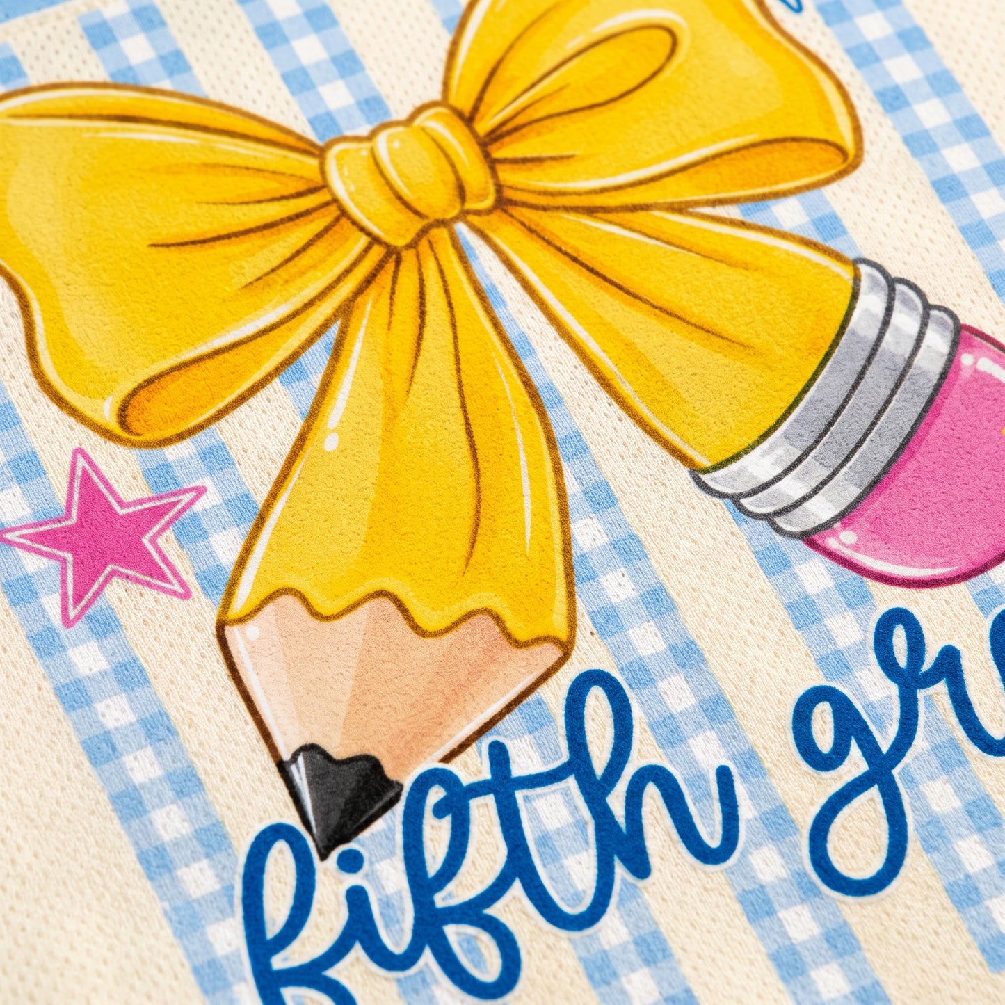 ChaoticClub Coquette Back To School Pencil Bow Mesh Jersey