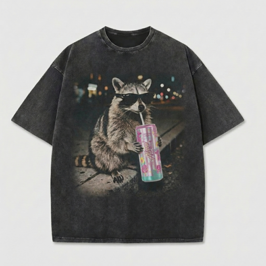 Chaoticclub Alani Energy Raccoon Washed T-Shirt