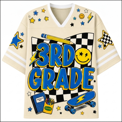Chaotic Club Cool Skateboard Lightning Smiley Mesh Jersey