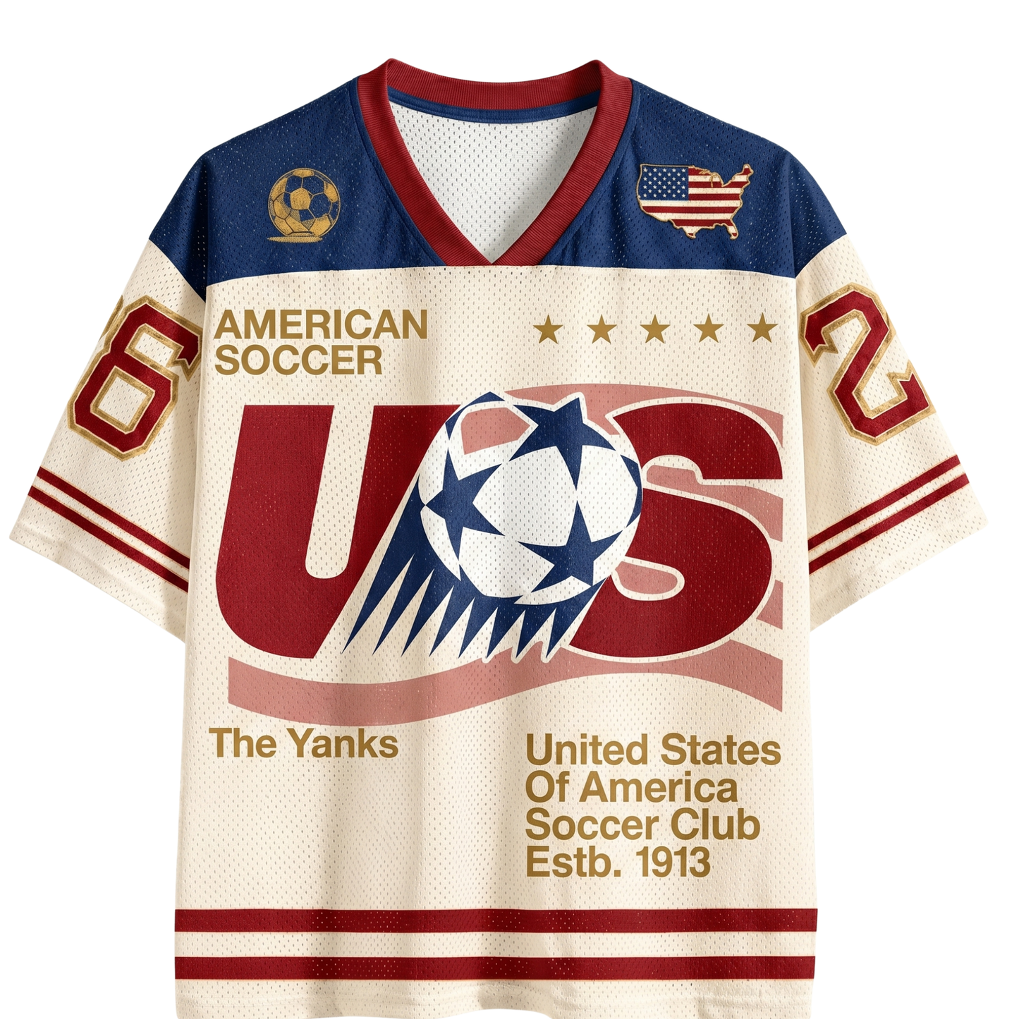 ChaoticClub 1913 United States Soccer 90s Personalized Mesh Jersey