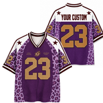 ChaoticClub Leopard Purple Personalized Mesh Jersey