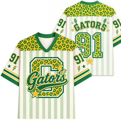 ChaoticClub Leopard School Mascot  School Team Mesh Jersey