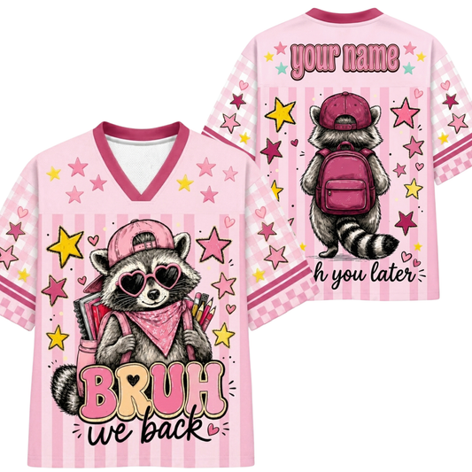 Chaotic Club Bruh We Back To School Raccoon Mesh Jersey