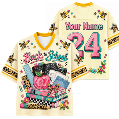ChaoticClub Coquette Back To School Leopard Mesh Jersey