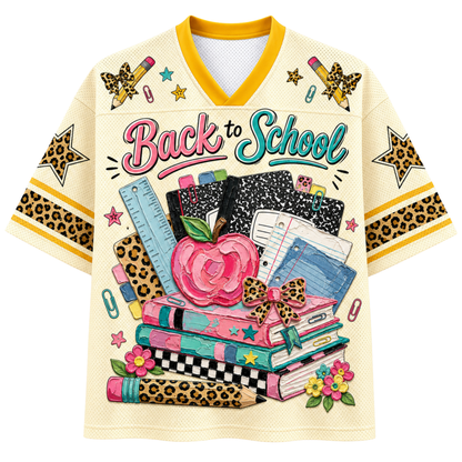 ChaoticClub Coquette Back To School Leopard Mesh Jersey