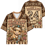 Chaotic Club Retro Cowgirl Animal Animal Quotes Mesh Jersey