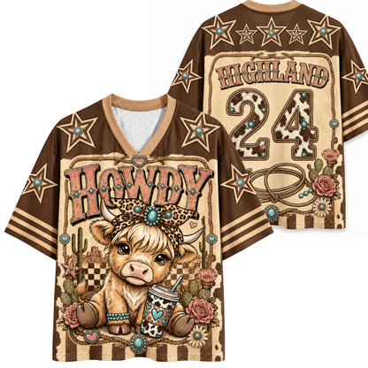 Chaotic Club Retro Cowgirl Animal Animal Quotes Mesh Jersey
