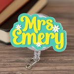 ChaoticClub Custom Name Teacher Badge Reel Personalized ID Clip