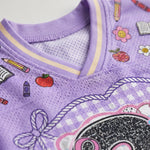 ChaoticClub Girly Pencil Preppy Back to School Mesh Jersey