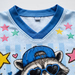 ChaoticClub Bruh We Back To School Raccoon Mesh Jersey