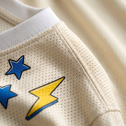ChaoticClub Cool Skateboard Lightning Smiley Mesh Jersey