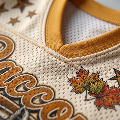 ChaoticClub Hello Fall Raccoon Blowing Bubble Mesh Jersey