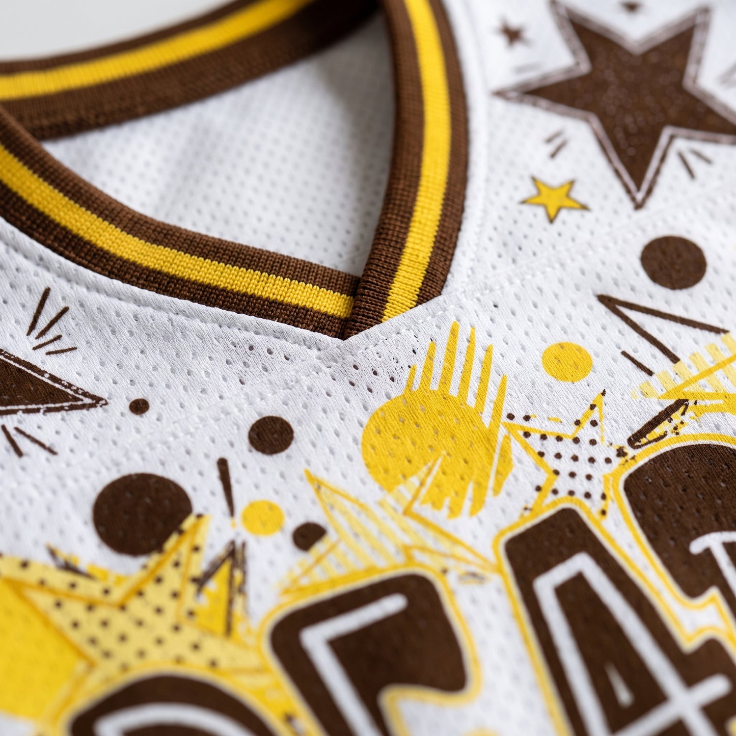 ChaoticClub Mascot Neon School Name Floral Mesh Jersey