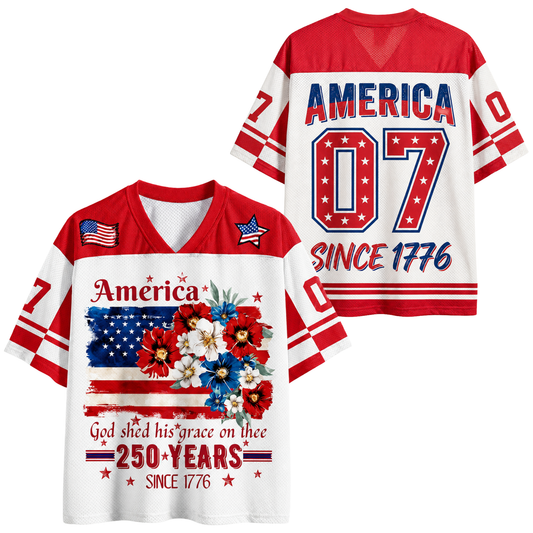 ChaoticClub America 250 Years God Shed His Grace On Thee Mesh Jersey