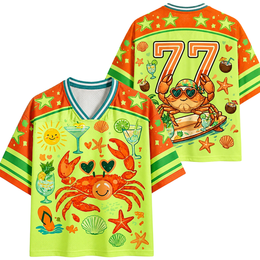 ChaoticClub Crab Blowing Bubble Summer Mesh Jersey