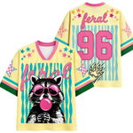 ChaoticClub Striped Feral Summer Raccoon Mesh Jersey