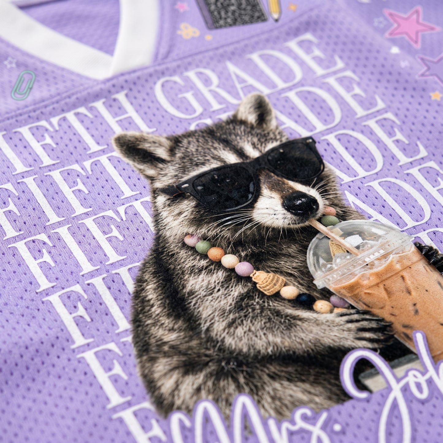 ChaoticClub Funny Feral Raccoon Back To School Love Mesh Jersey