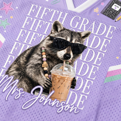ChaoticClub Funny Feral Raccoon Back To School Love Mesh Jersey