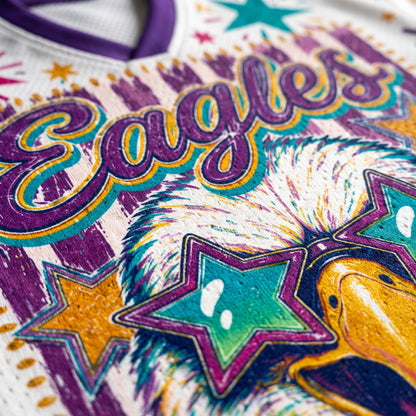 ChaoticcClub Eagles Stars & Pink Stripes Mascot Mesh Jersey