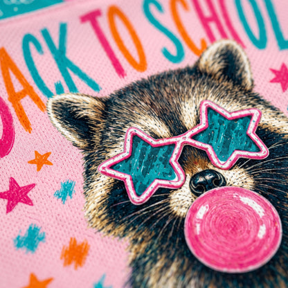 ChaoticClub Bubble Gum Raccoon Back to School Mesh Jersey