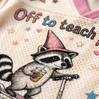 ChaoticClub Off To Teach Back to School Racoon Mesh Jersey
