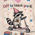 ChaoticClub Off To Teach Back to School Racoon Mesh Jersey